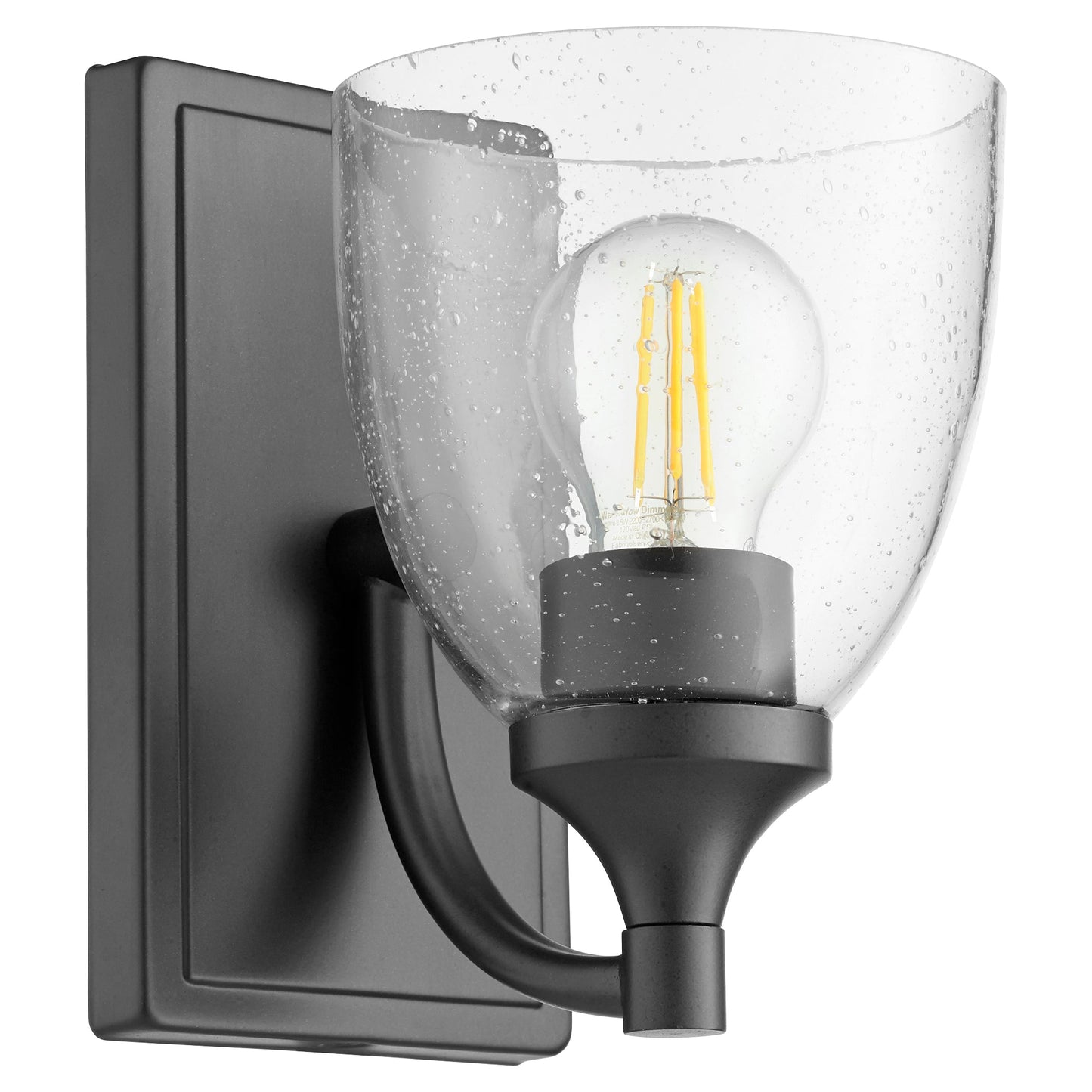 Quorum Enclave 5459-1-259 Wall Mount - Matte Black W/ Clear/seeded