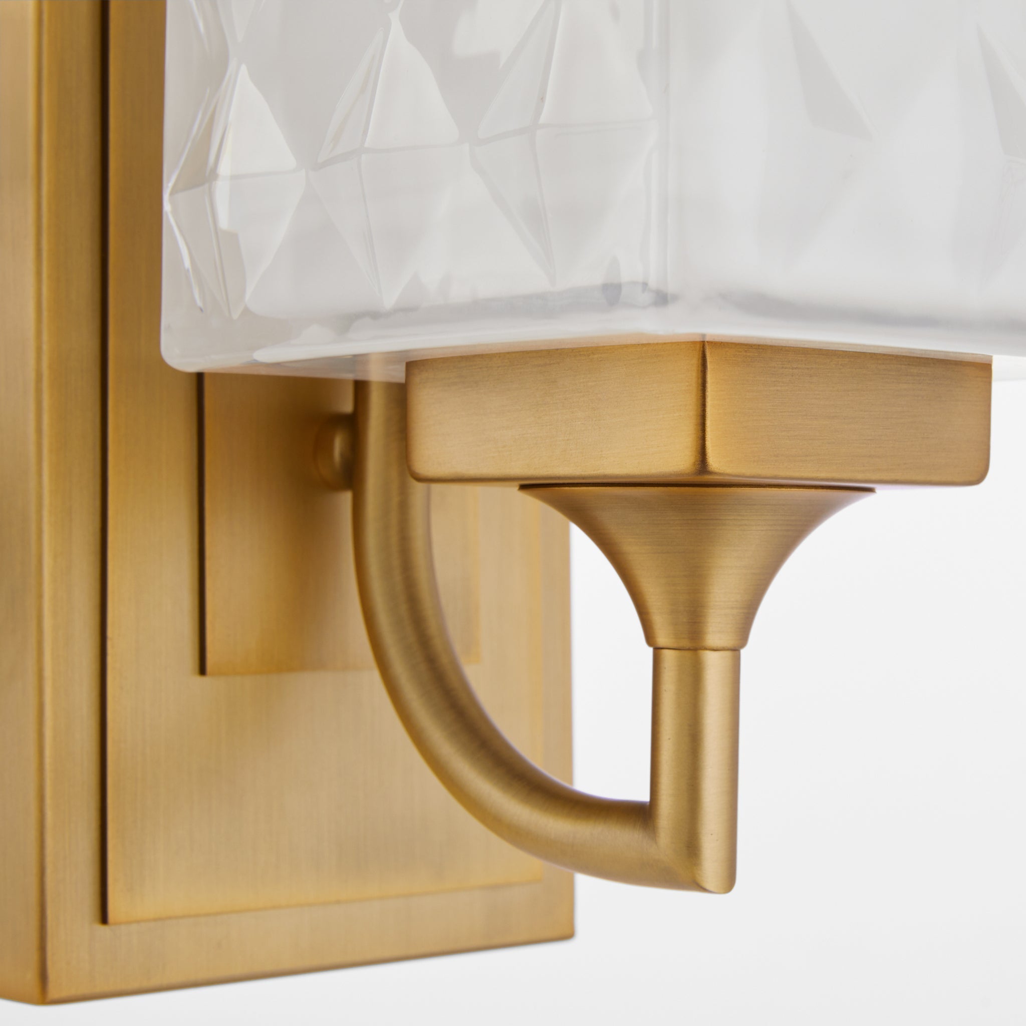 Quorum 5502-1-47 Wall Mount, UL Damp Rated, Brushed Brass