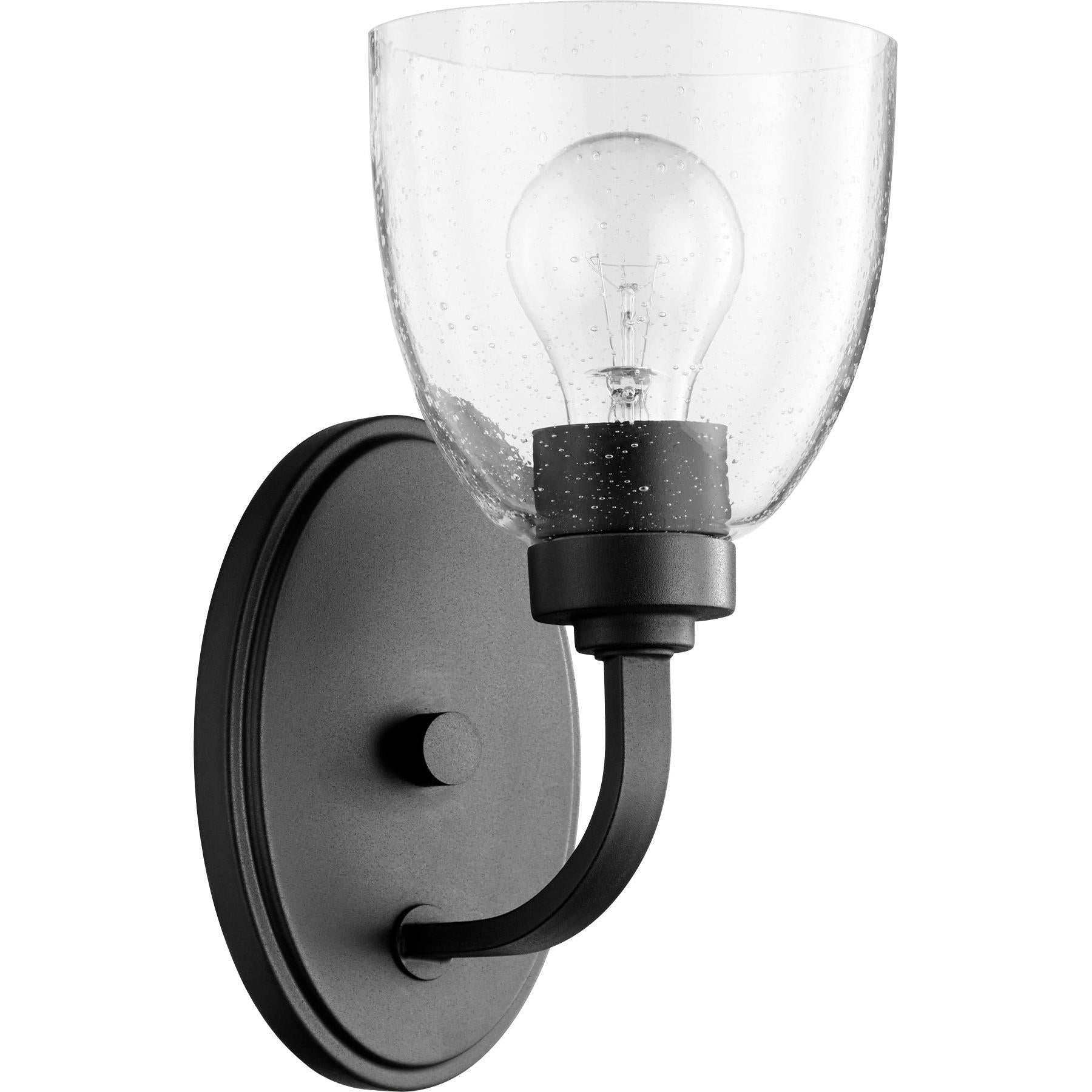 Quorum Reyes 5560-1-69 Wall Mount - Textured Black W/ Clear/seeded
