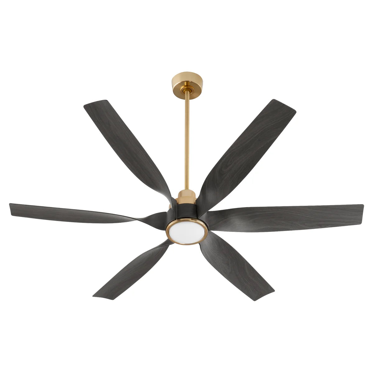 Quorum Kimbo 55606-80 Outdoor Patio Ceiling Fan - Aged Brass