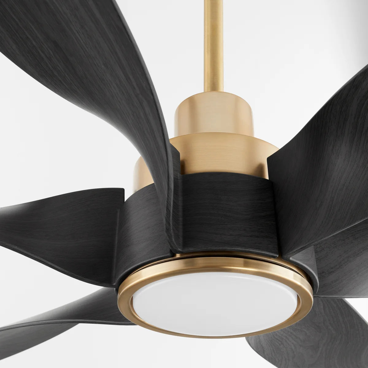Quorum Kimbo 55606-80 Outdoor Patio Ceiling Fan - Aged Brass