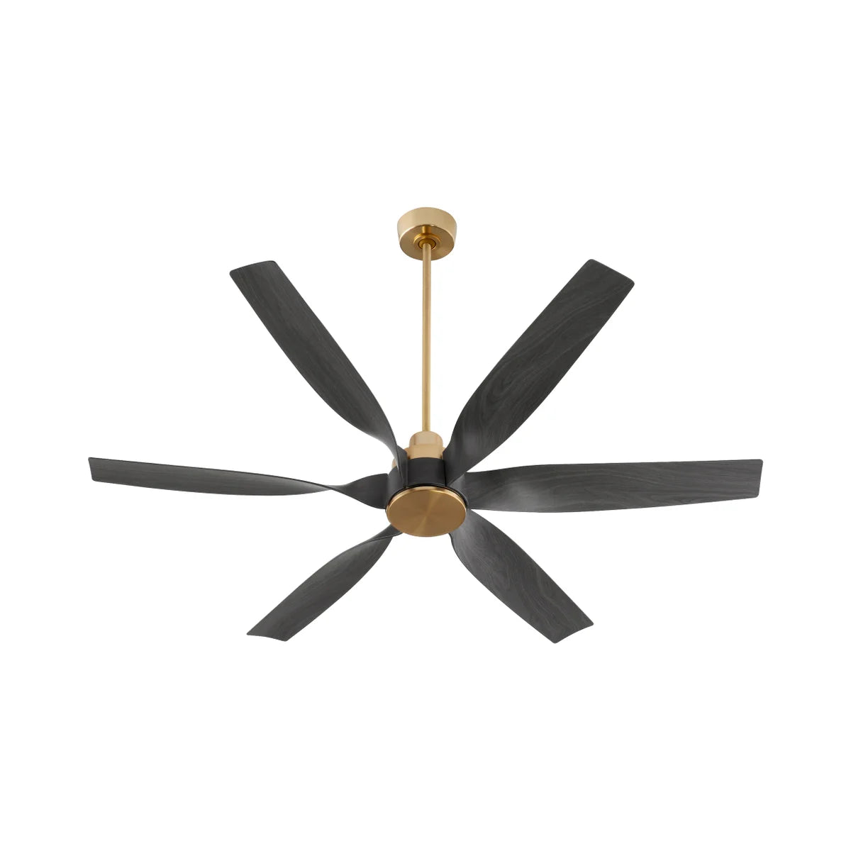 Quorum Kimbo 55606-80 Outdoor Patio Ceiling Fan - Aged Brass