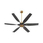 Quorum Kimbo 55606-80 Outdoor Patio Ceiling Fan - Aged Brass