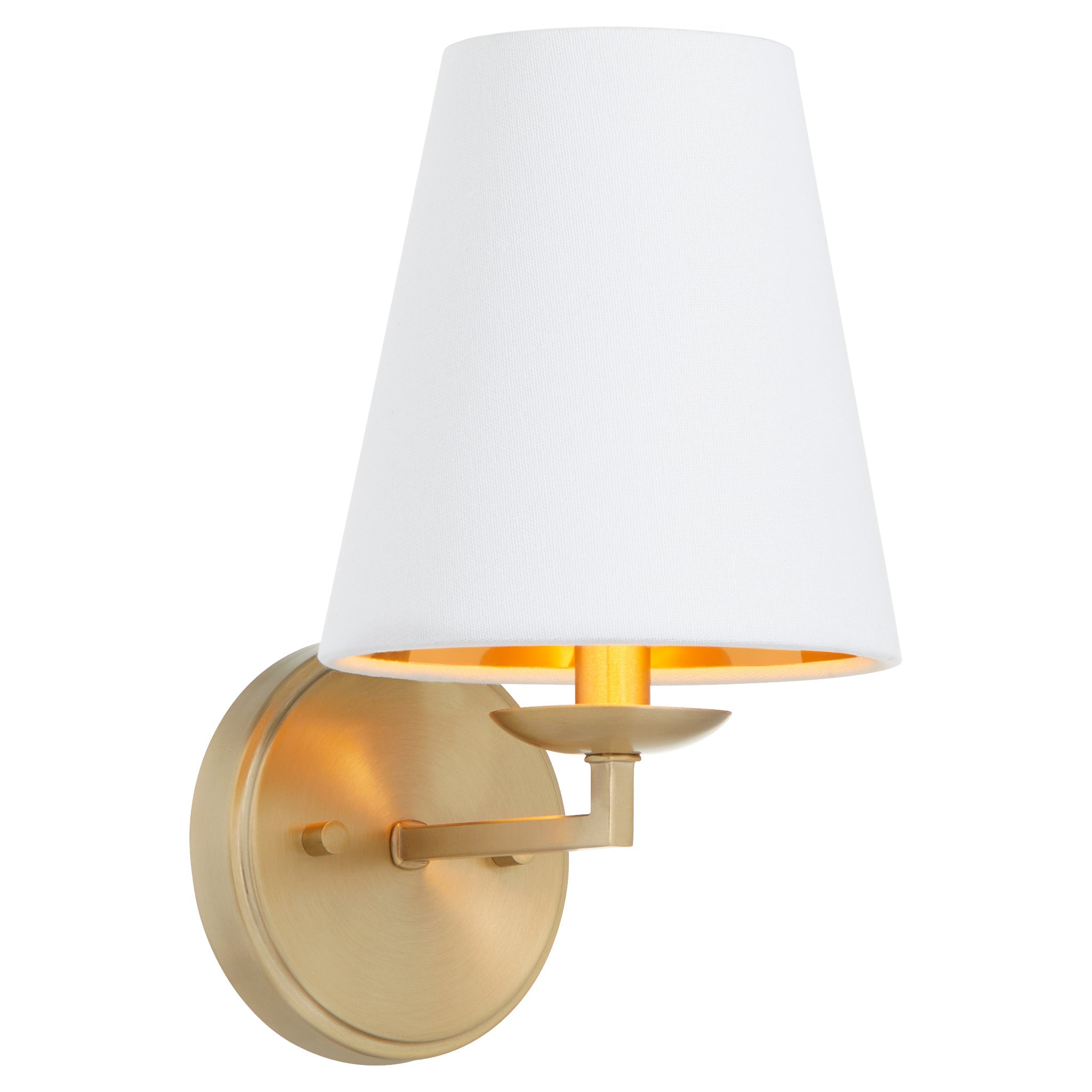 Quorum 5562-1-80 Wall Mount, UL Damp Rated, Aged Brass