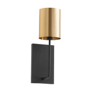 Quorum Harmony 557-1-6980 Wall Mount - Textured Black W/ Aged Brass