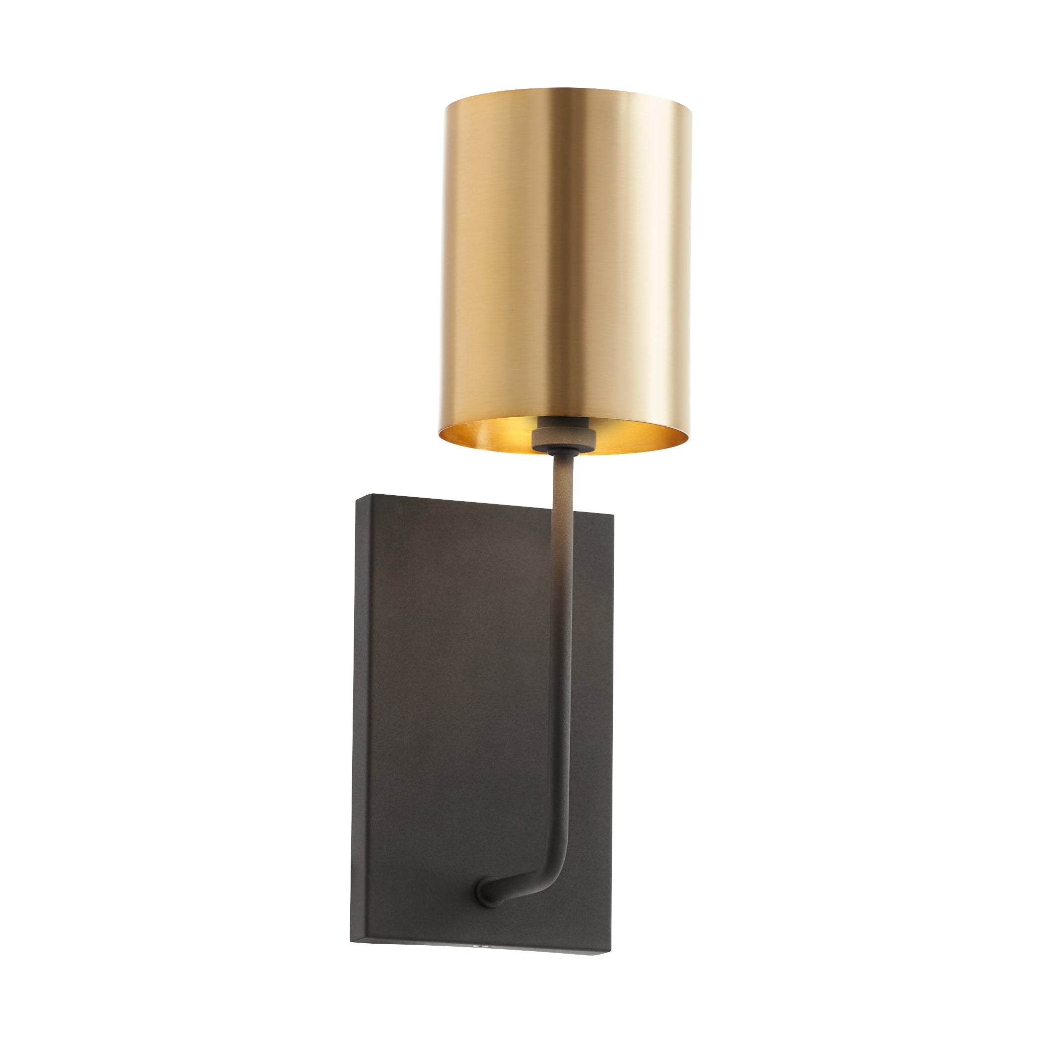 Quorum Harmony 557-1-6980 Wall Mount - Textured Black W/ Aged Brass