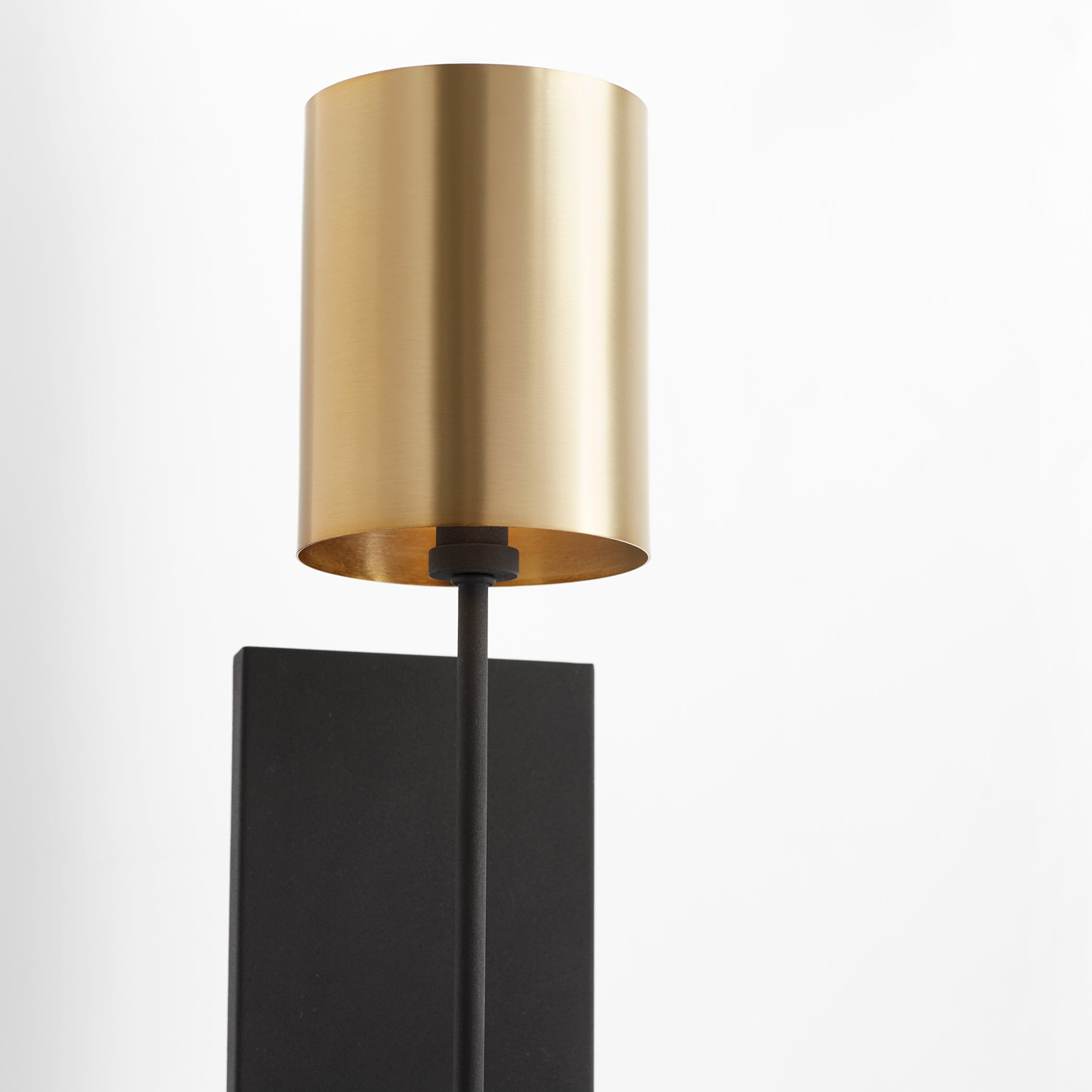 Quorum Harmony 557-1-6980 Wall Mount - Textured Black W/ Aged Brass