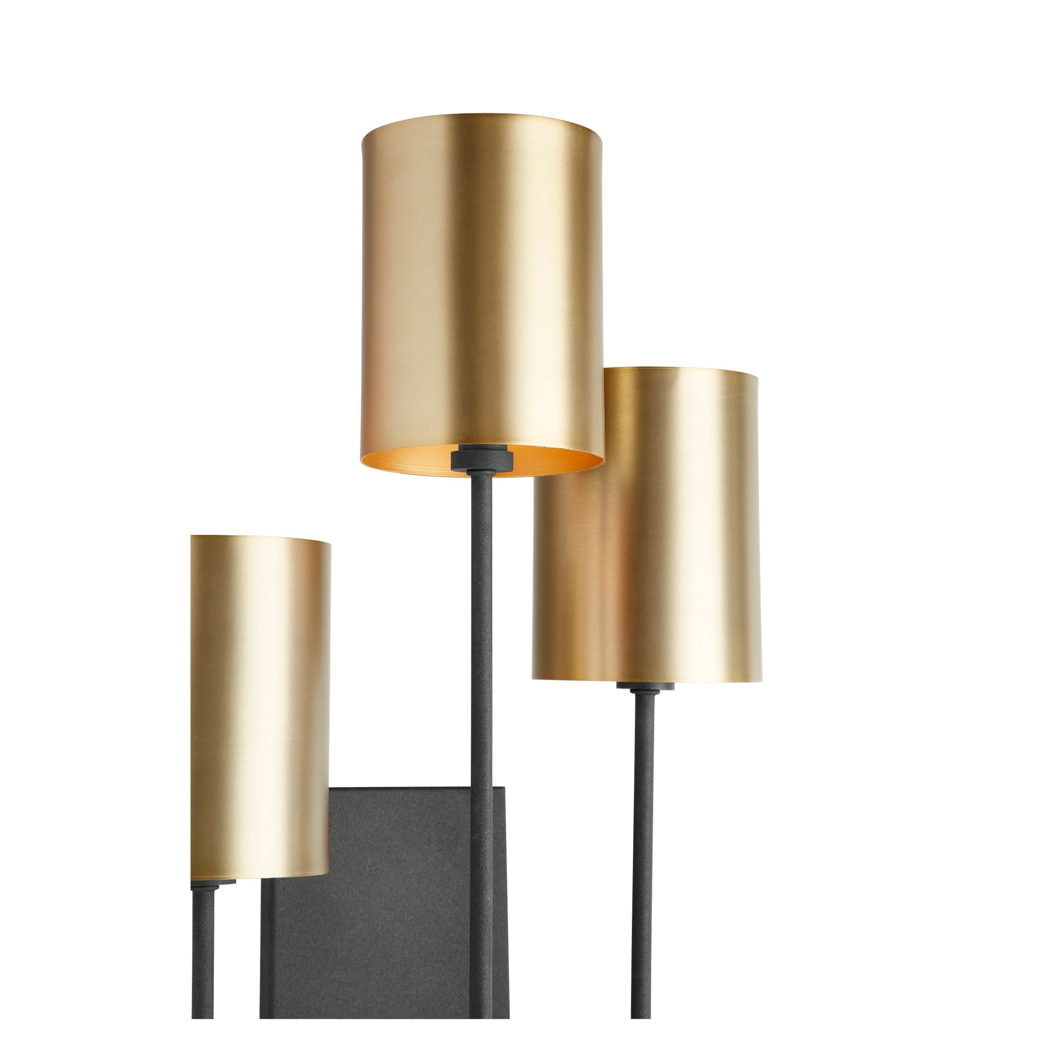 Quorum Harmony 557-3-6980 Wall Mount - Textured Black W/ Aged Brass