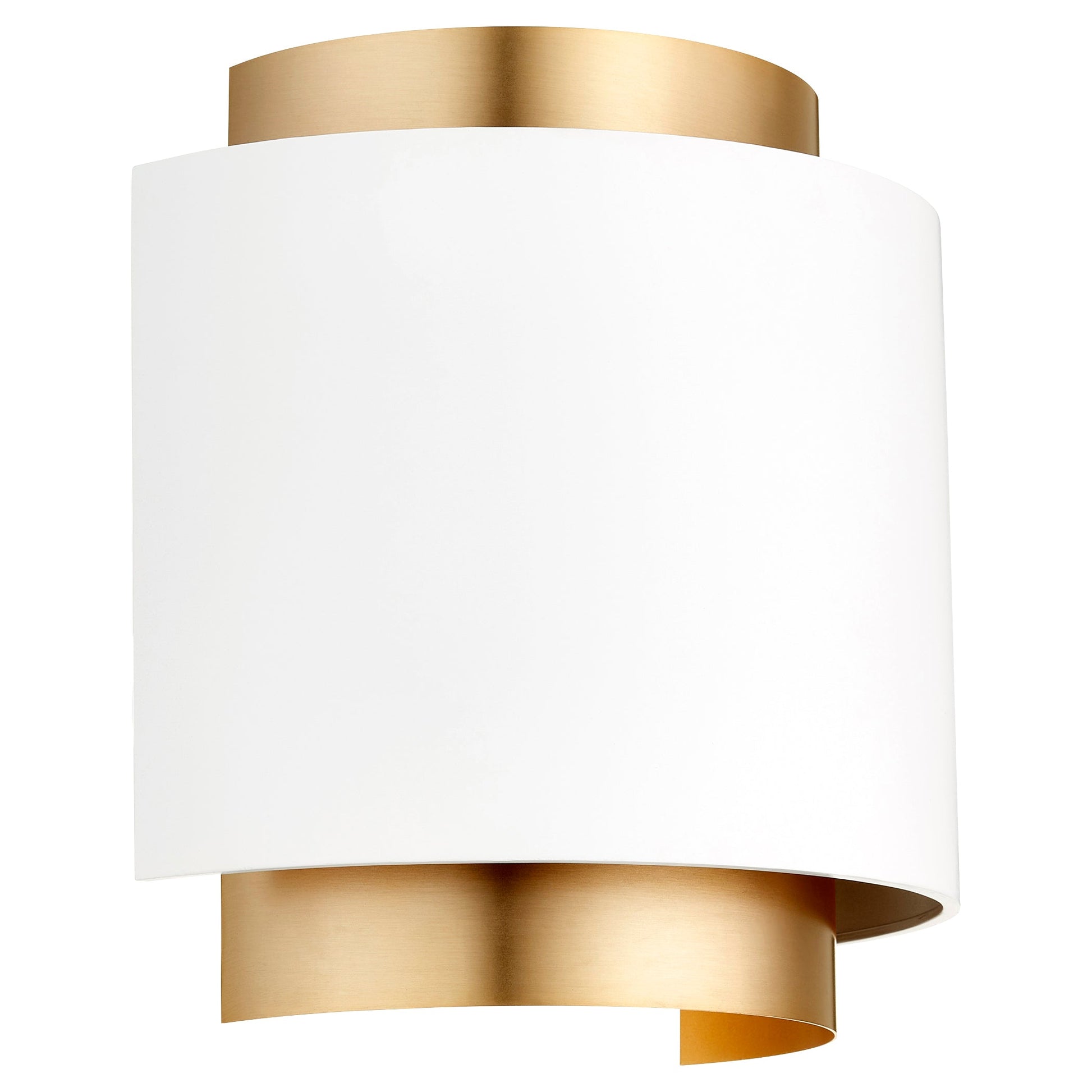 Quorum 5610-0880 Wall Sconce - Studio White W/ Aged Brass