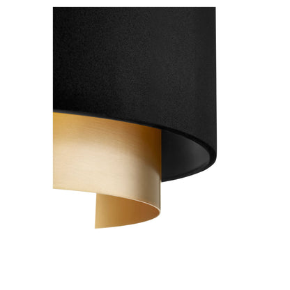 Quorum 5610-6980 Wall Sconce - Textured Black W/ Aged Brass