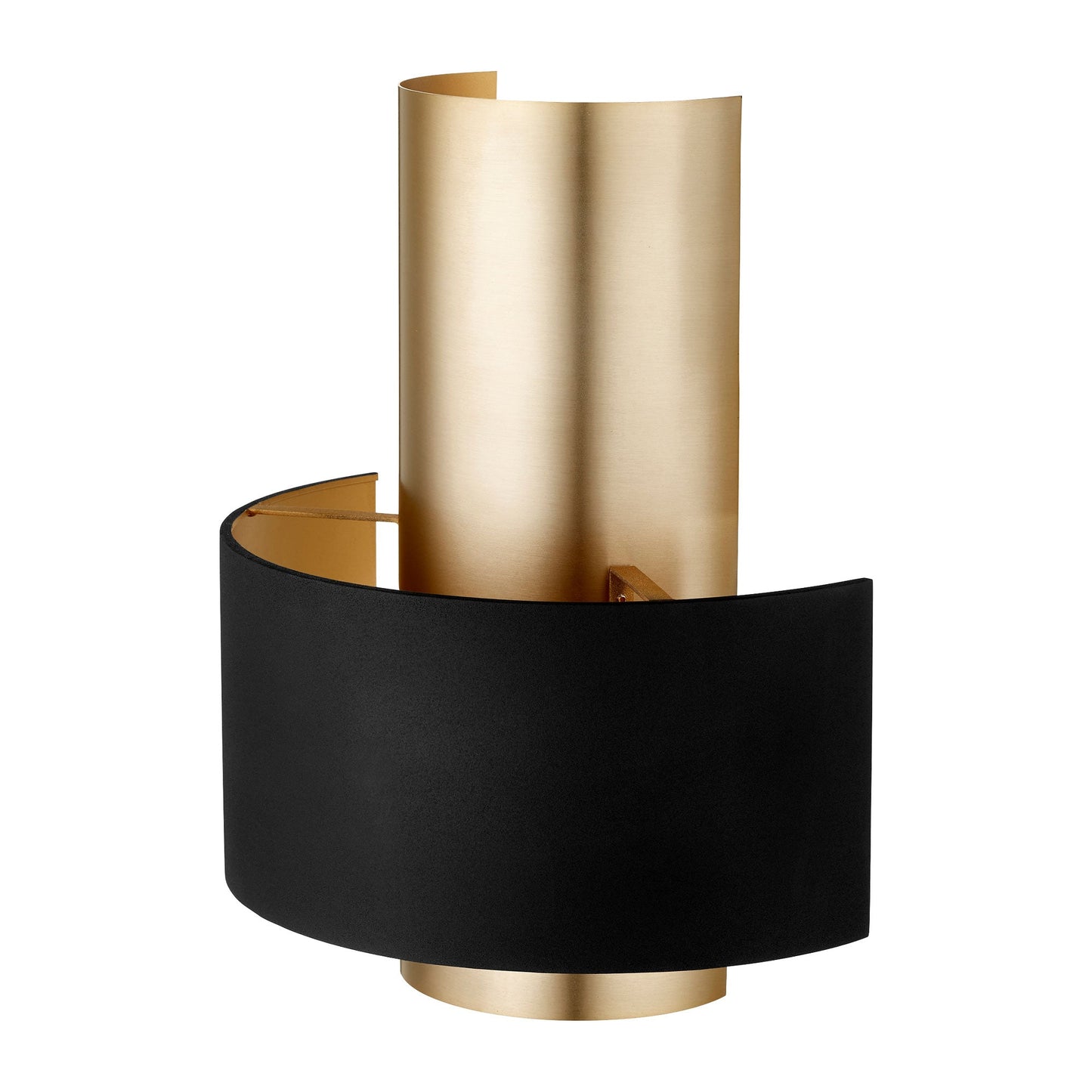 Quorum 5611-6980 Wall Sconce - Textured Black W/ Aged Brass