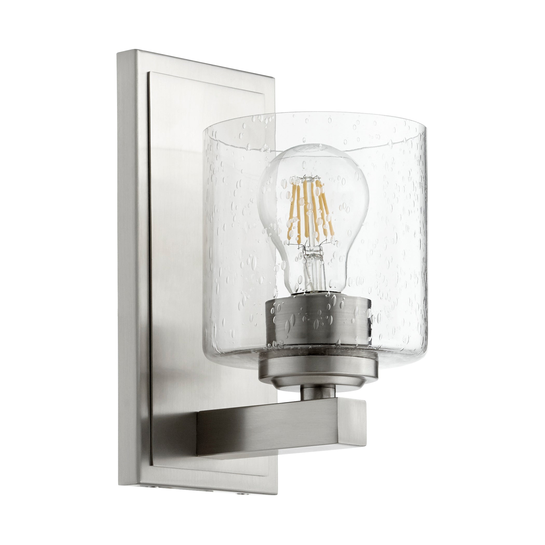 Quorum 5669-1-265 Wall Mount - Satin Nickel W/ Clear/seeded