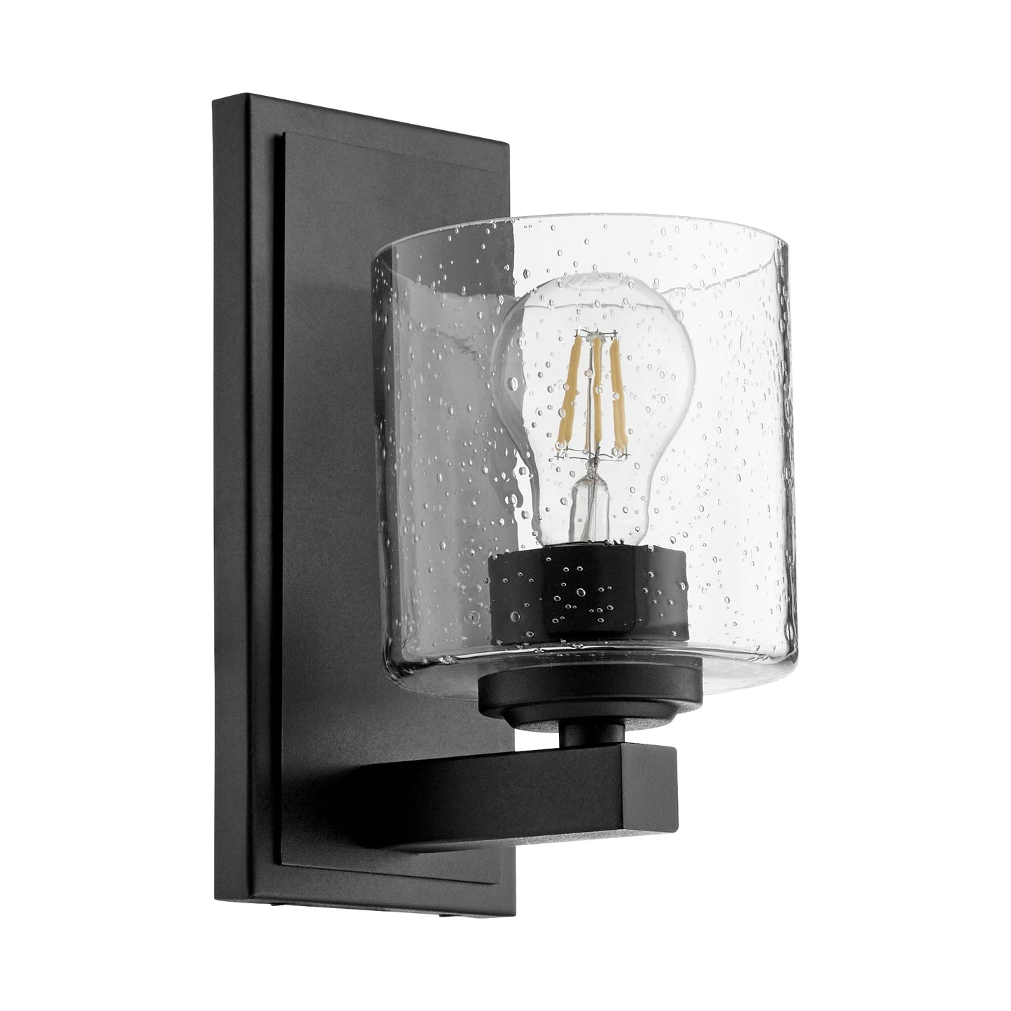 Quorum 5669-1-269 Wall Mount - Textured Black W/ Clear/seeded