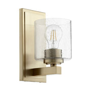 Quorum 5669-1-280 Wall Mount - Aged Brass W/ Clear/seeded