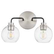 Quorum Clarion 572-2-6965 Vanity - Textured Black W/ Satin Nickel