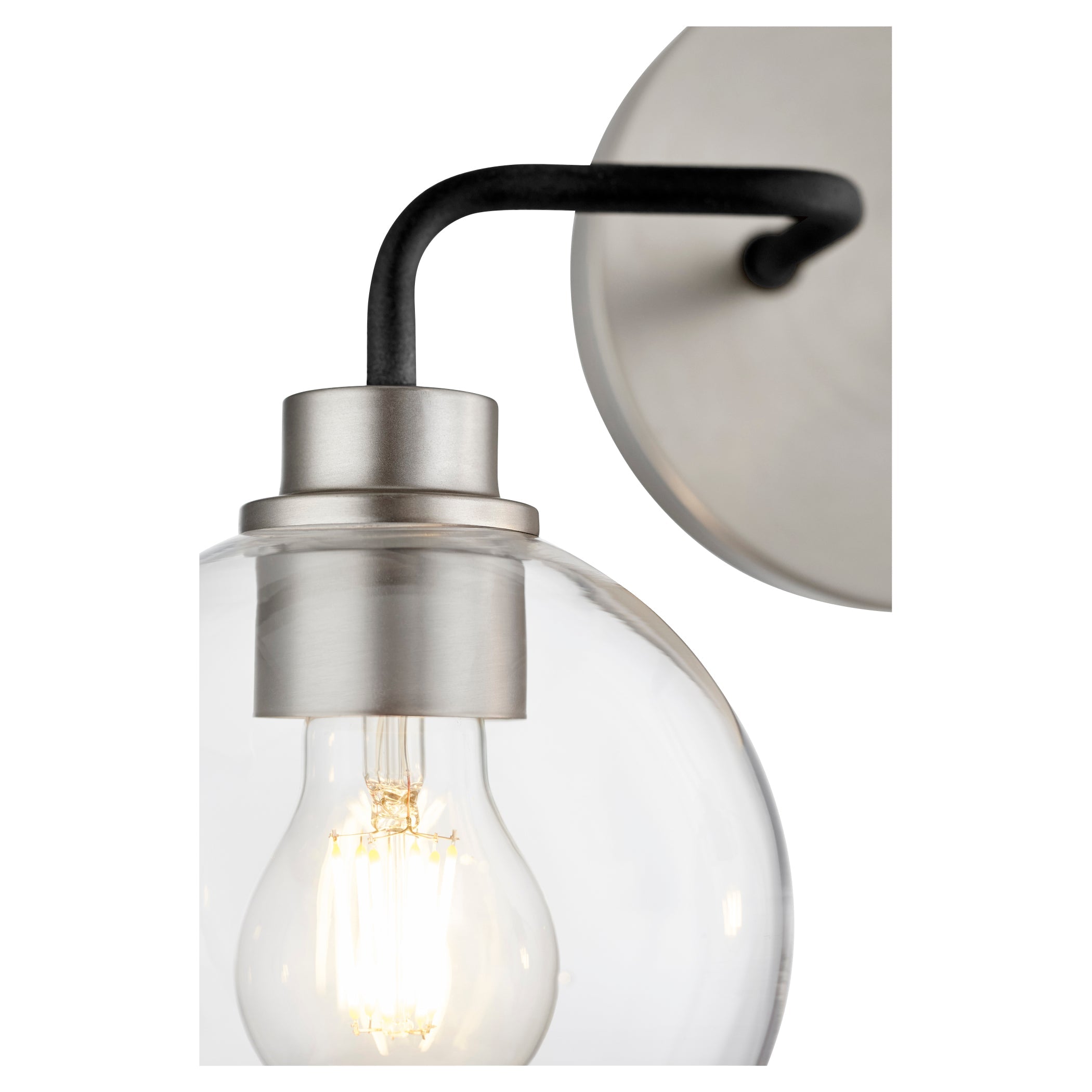 Quorum Clarion 572-2-6965 Vanity - Textured Black W/ Satin Nickel