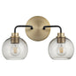 Quorum Clarion 572-2-6980 Vanity - Textured Black W/ Aged Brass