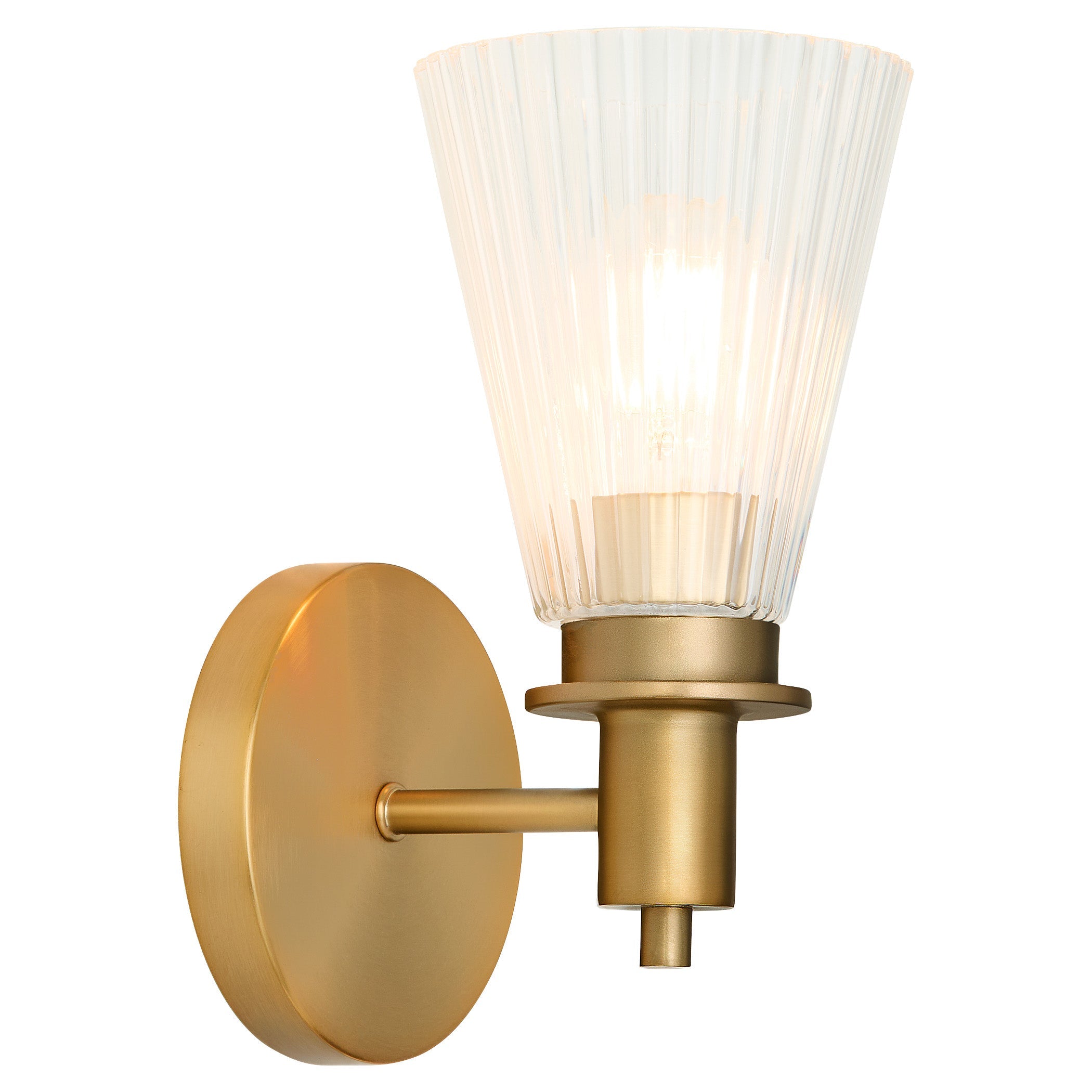 Quorum 5803-1-47 Wall Mount, UL Damp Rated, Brushed Brass