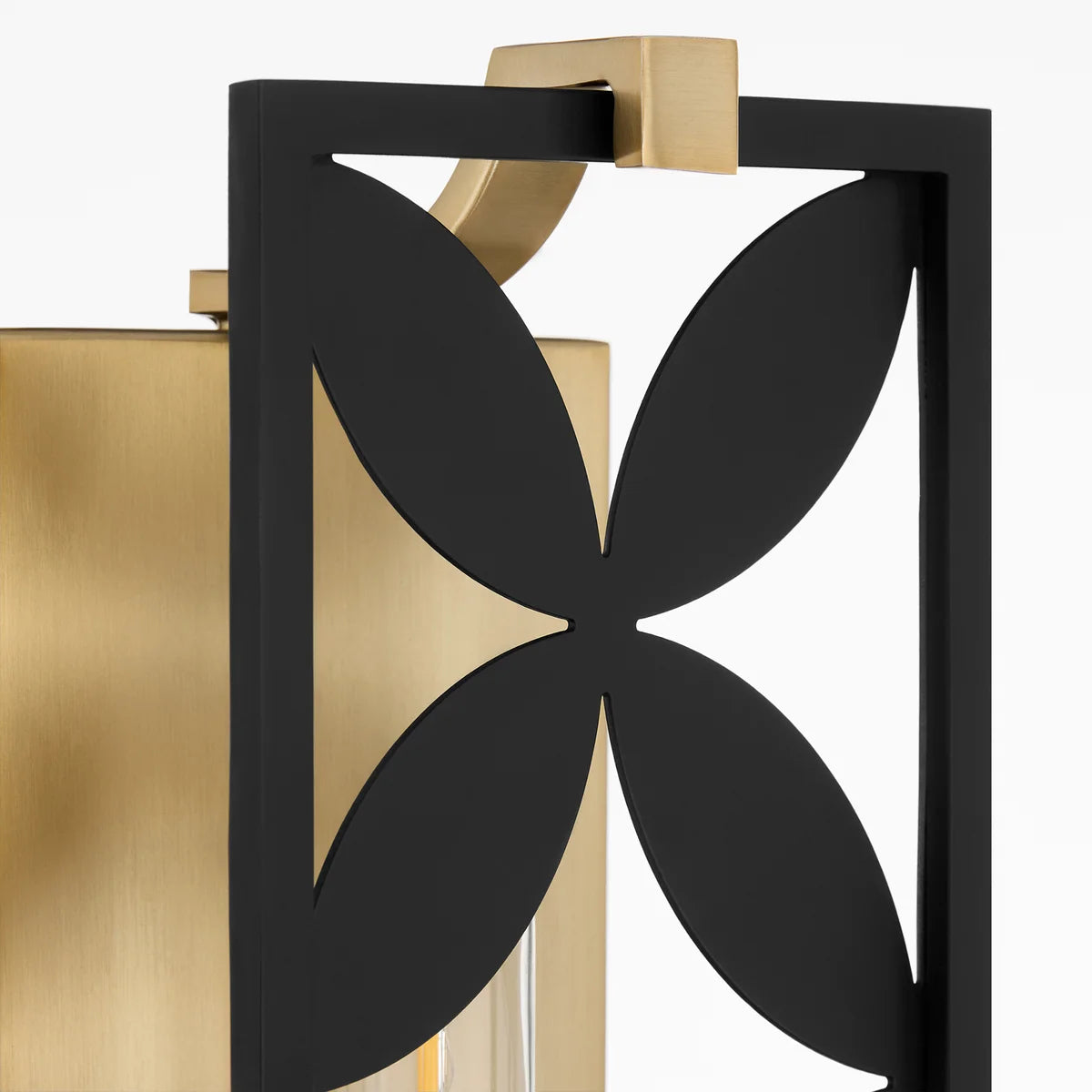 Quorum International MARIPOSA 583-2-5980 2 Light Vanity Bathroom Fixture - Matte Black With Aged Brass