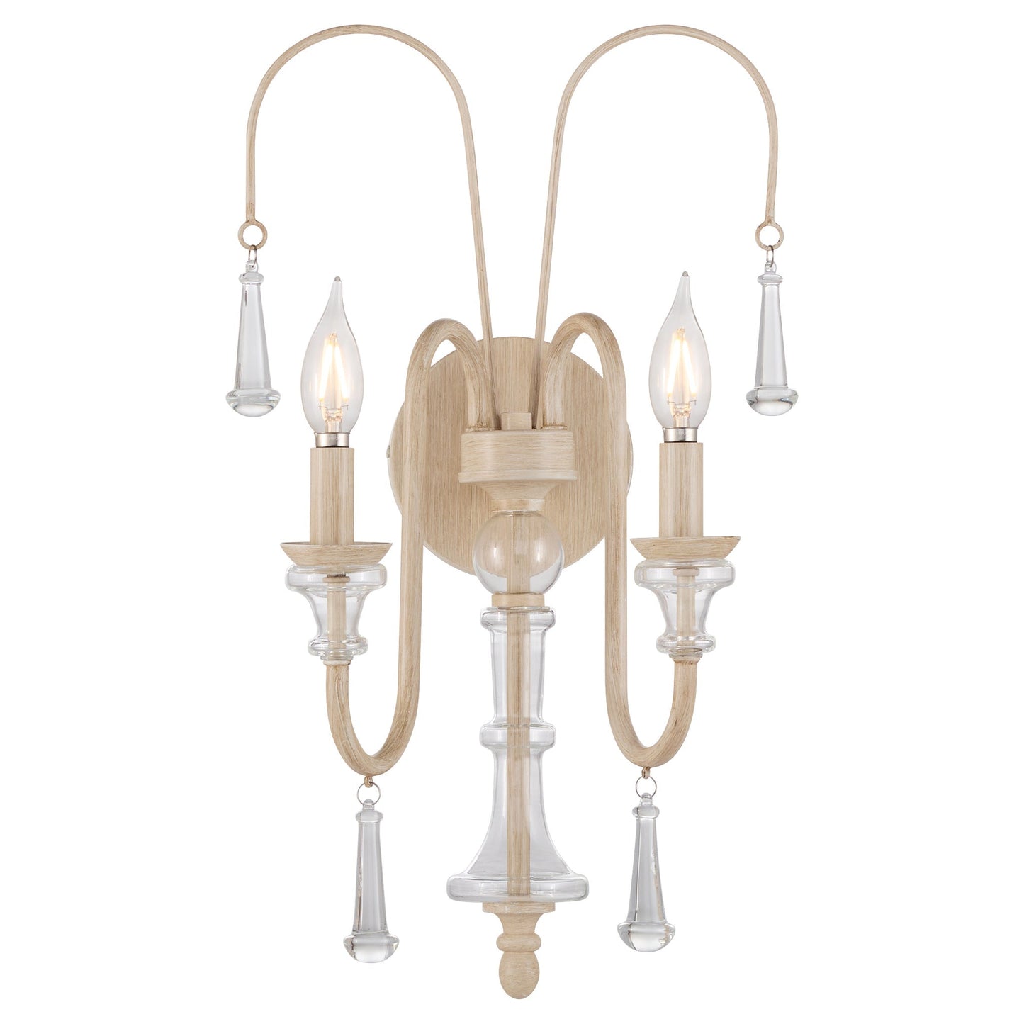 Quorum 585-2-52 Sconce, UL Damp Rated, Washed Oak