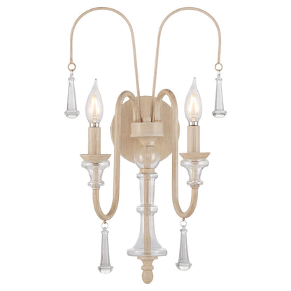 Quorum 585-2-52 Sconce, UL Damp Rated, Washed Oak
