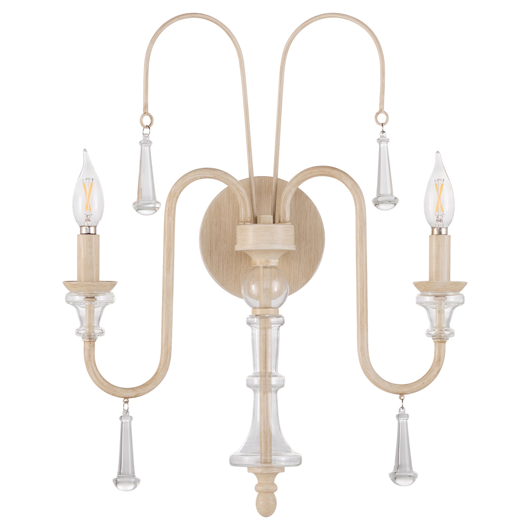 Quorum 585-2-52 Sconce, UL Damp Rated, Washed Oak