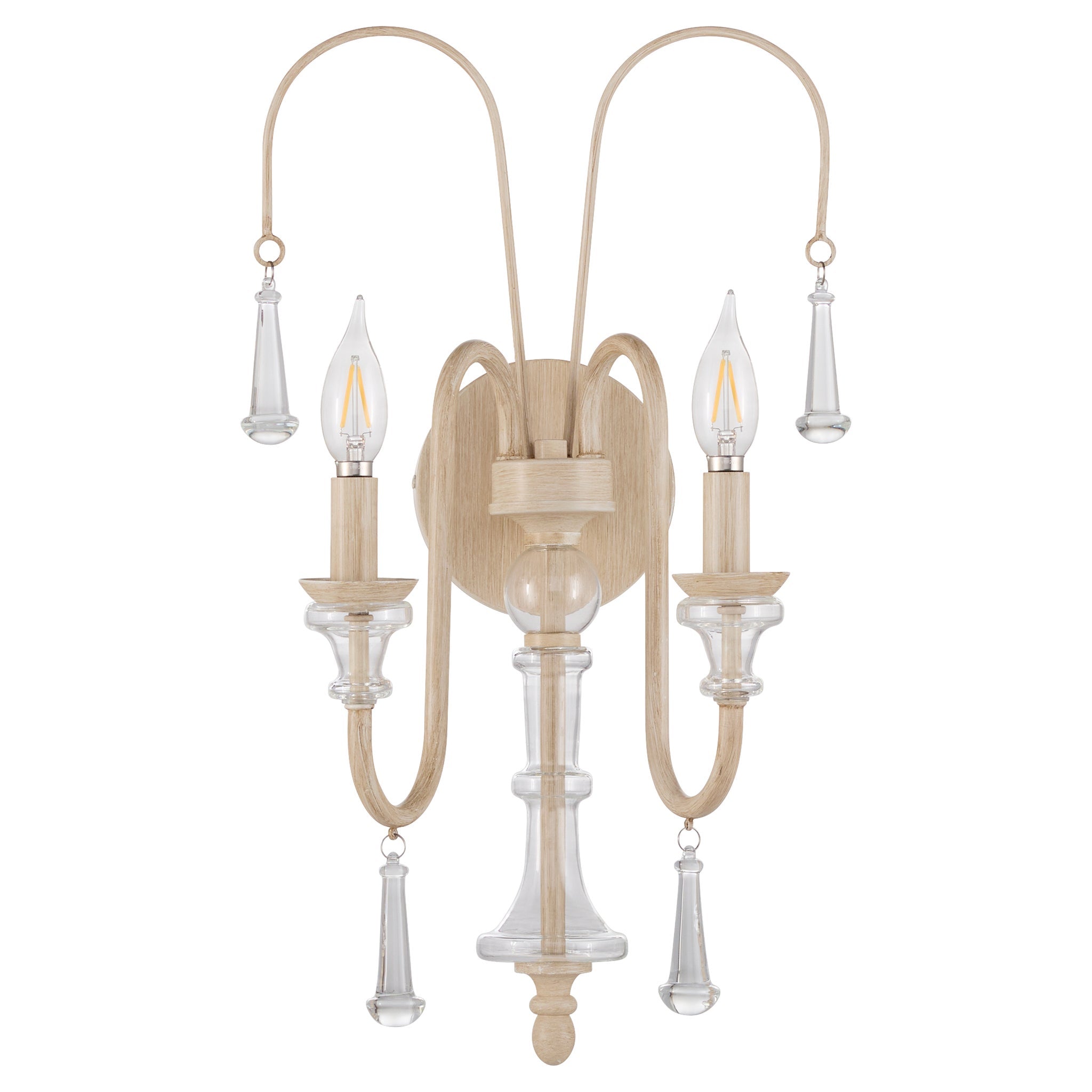 Quorum 585-2-52 Sconce, UL Damp Rated, Washed Oak