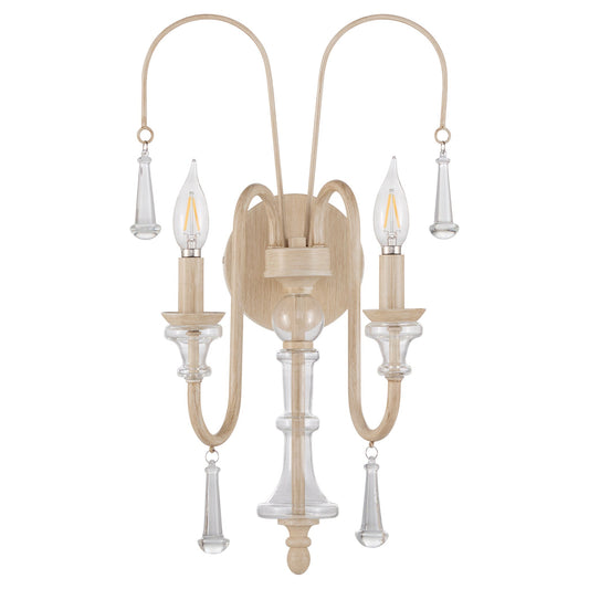 Quorum 585-2-52 Sconce, UL Damp Rated, Washed Oak