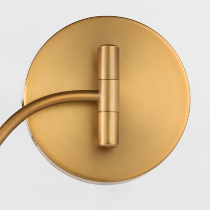 Quorum Waltz 5914-1-47 Wall Mount, UL Damp Rated, Brushed Brass
