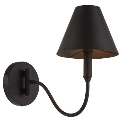 Quorum 5914-1-59 Wall Mount, UL Damp Rated, Matte Black