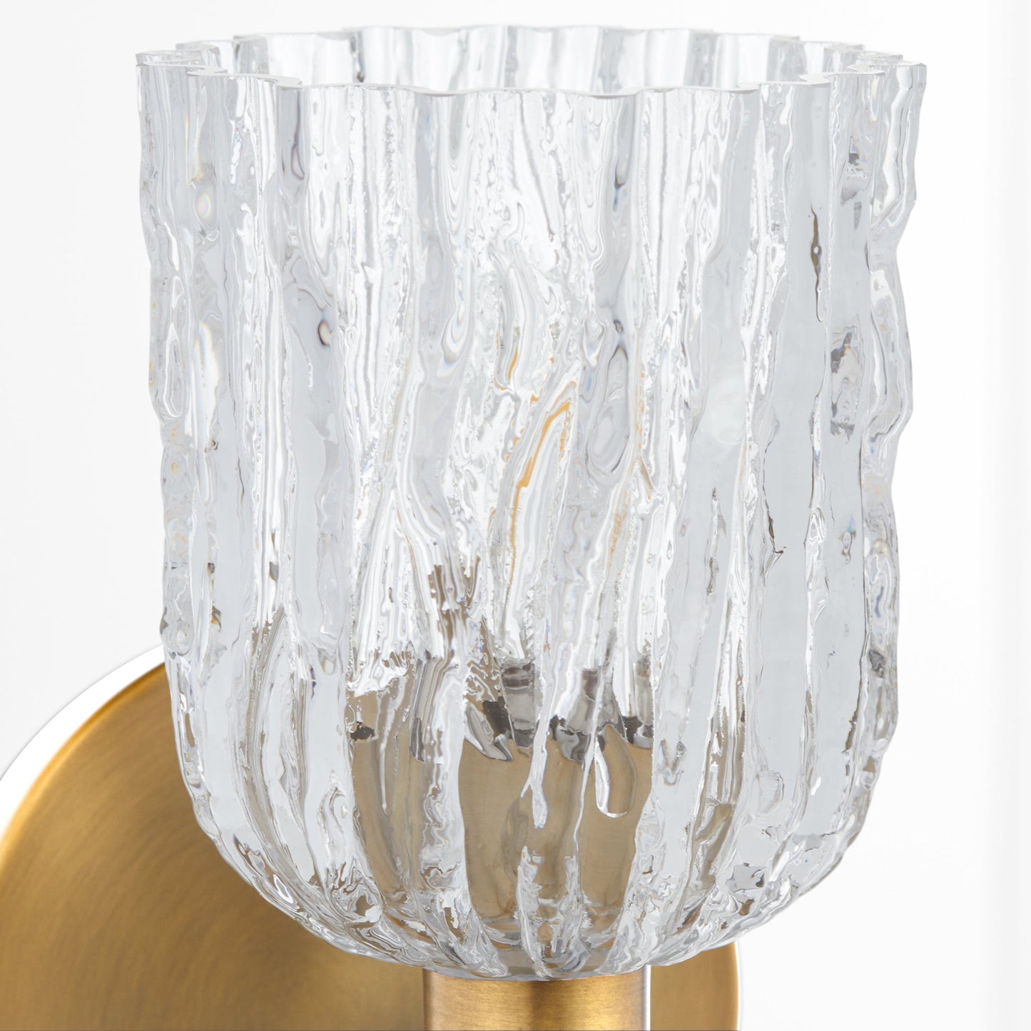 Quorum Meriam 593-1-47 Wall Mount, UL Damp Rated, Brushed Brass