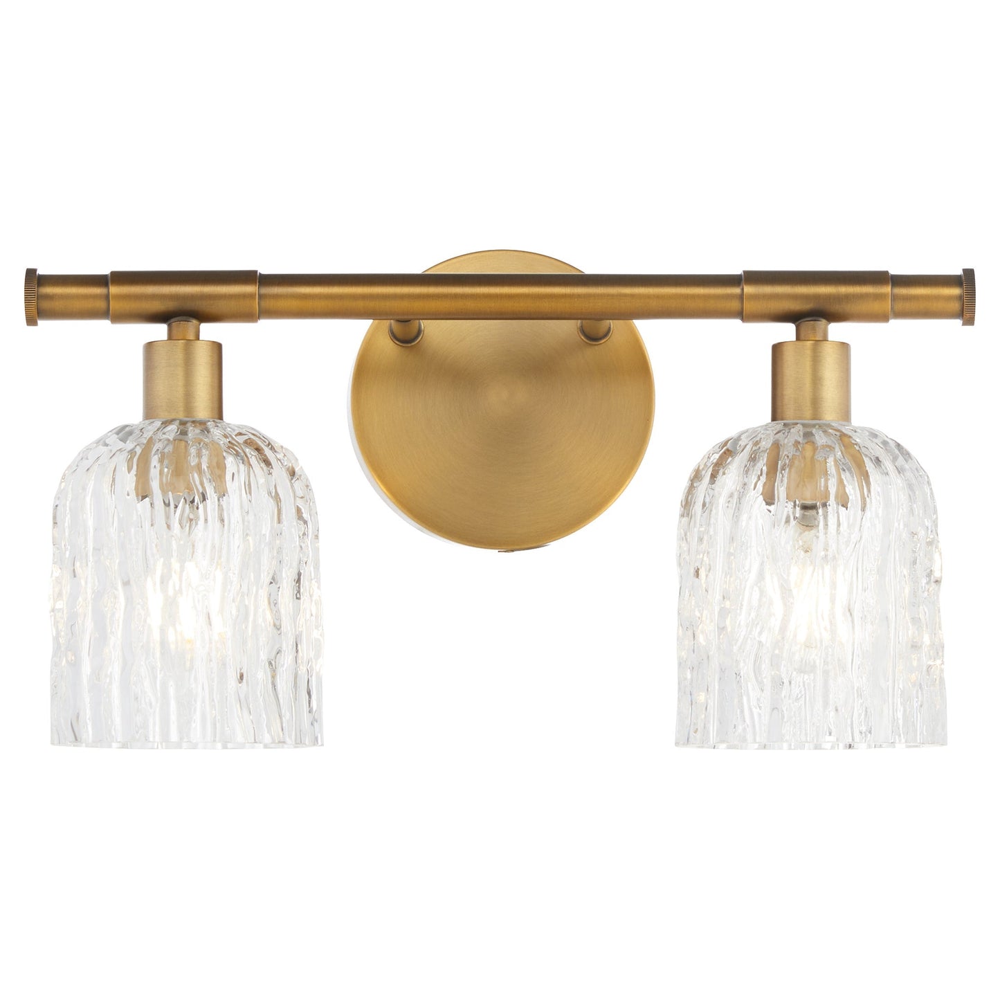 Quorum Meriam 593-2-47 Wall Mount, UL Damp Rated, Brushed Brass