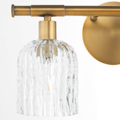 Quorum Meriam 593-2-47 Wall Mount, UL Damp Rated, Brushed Brass
