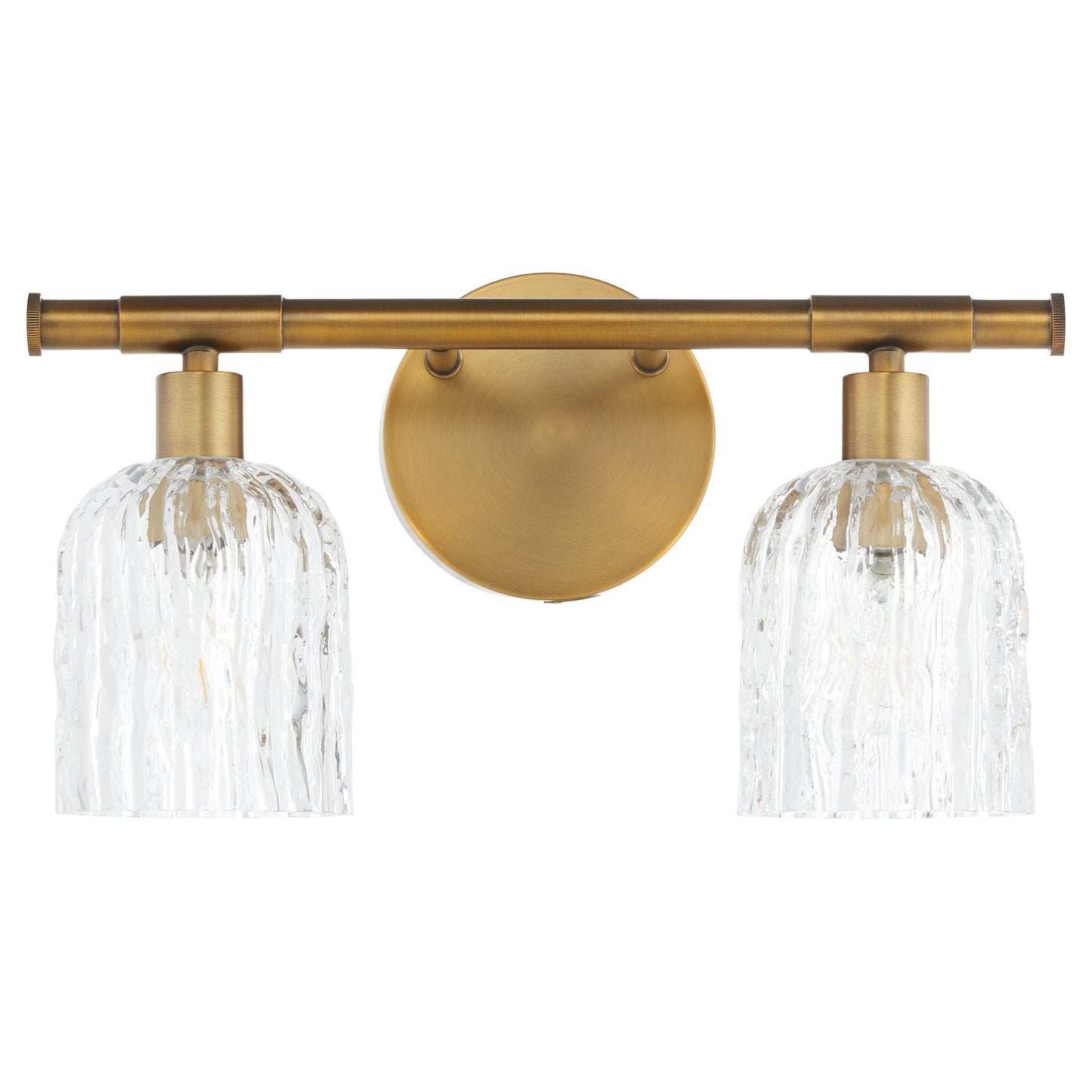 Quorum Meriam 593-2-47 Wall Mount, UL Damp Rated, Brushed Brass