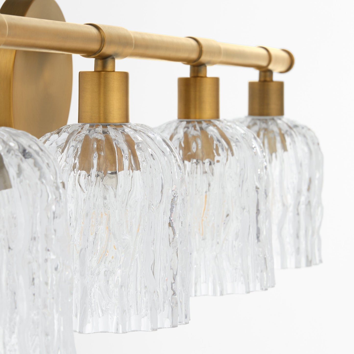 Quorum 593-4-47 Vanity Light Fixture, UL Damp Rated, Brushed Brass
