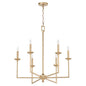 Quorum Eldorado 6005-6-80 Chandelier - Aged Brass