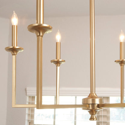 Quorum Eldorado 6005-6-80 Chandelier - Aged Brass