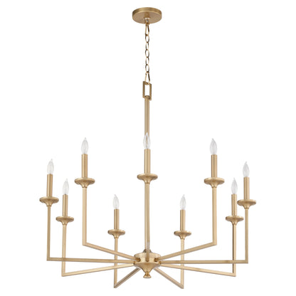 Quorum Eldorado 6005-9-80 Chandelier - Aged Brass