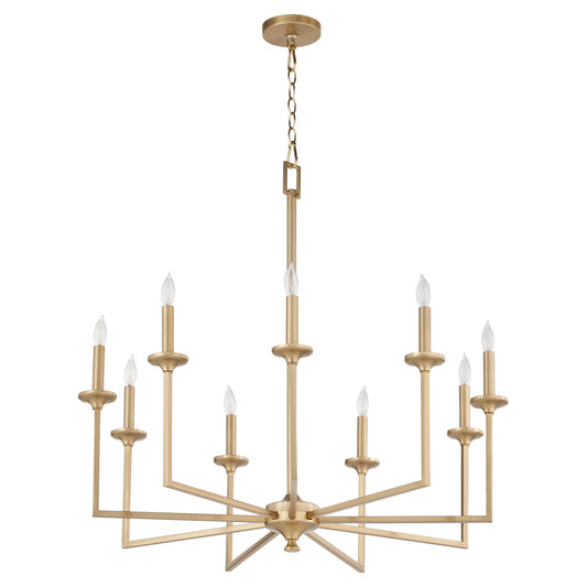 Quorum Eldorado 6005-9-80 Chandelier - Aged Brass