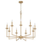 Quorum Eldorado 6005-9-80 Chandelier - Aged Brass