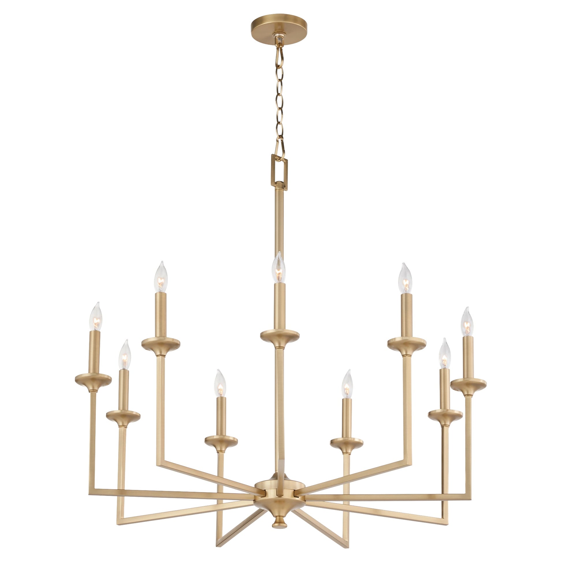 Quorum Eldorado 6005-9-80 Chandelier - Aged Brass