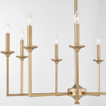 Quorum Eldorado 6005-9-80 Chandelier - Aged Brass