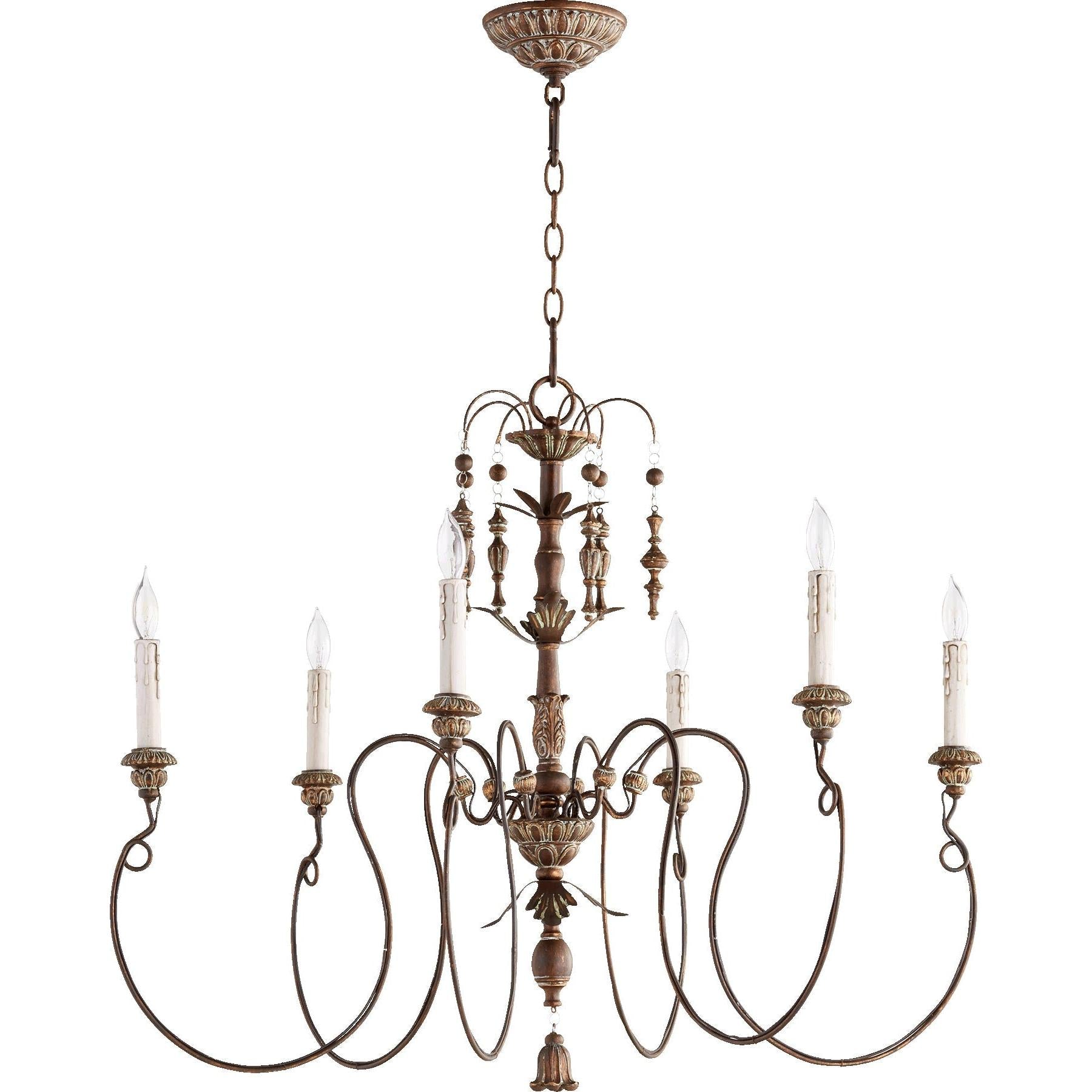 Quorum Salento 6006-6-39 Chandelier - Vintage Copper