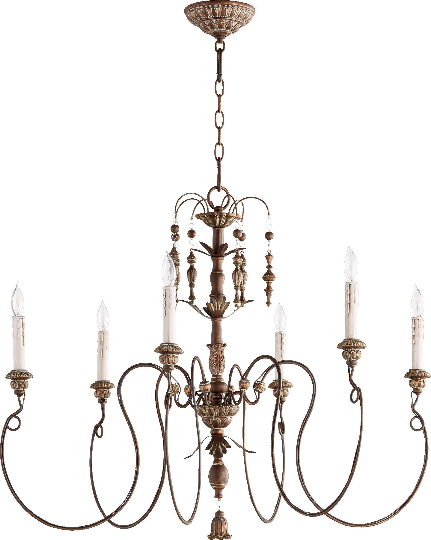 Quorum Salento 6006-6-39 Chandelier - Vintage Copper