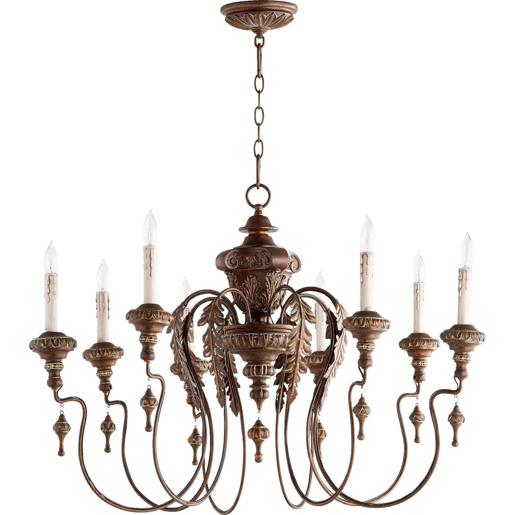 Quorum Salento 6006-8-39 Chandelier - Vintage Copper
