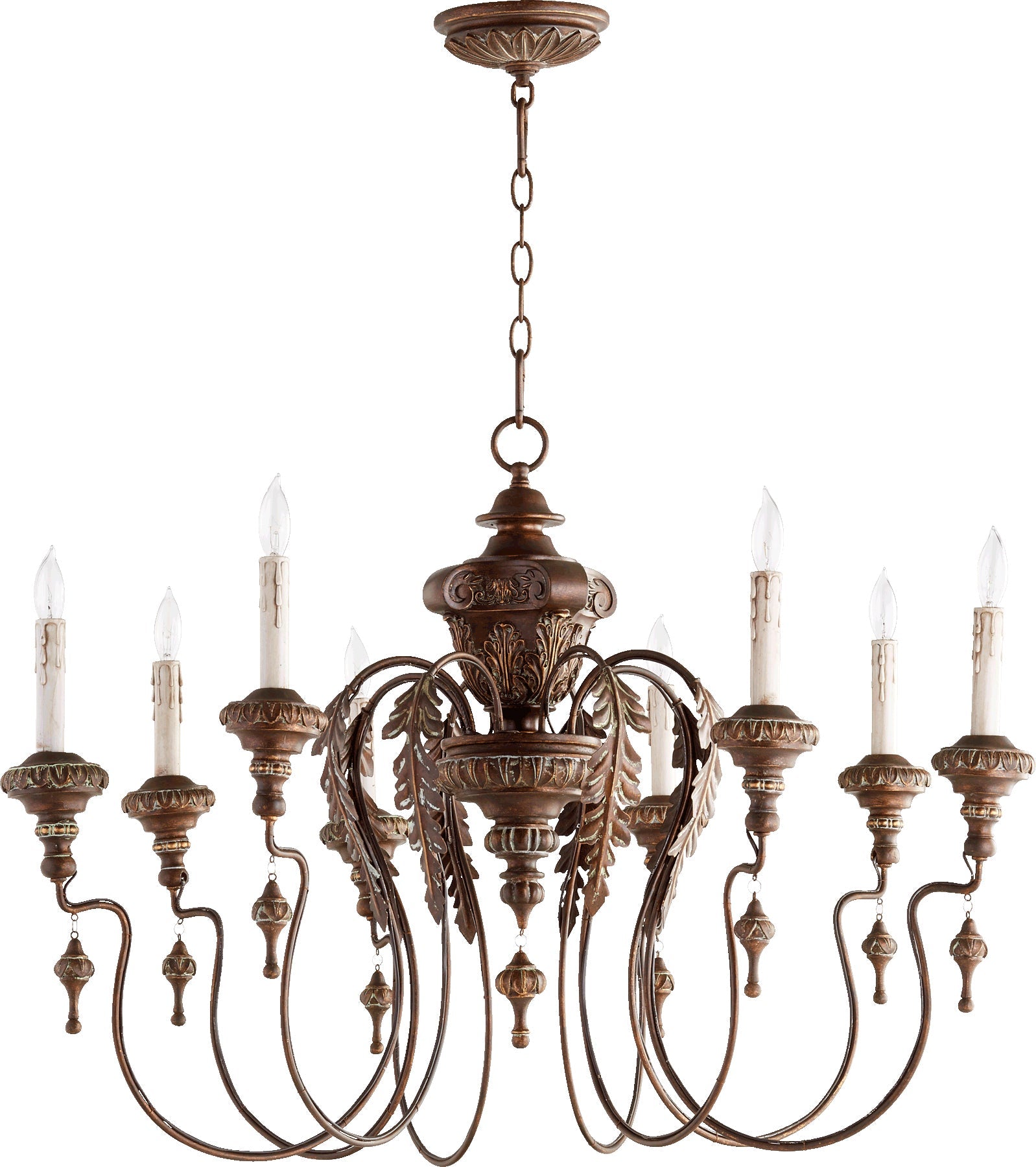 Quorum Salento 6006-8-39 Chandelier - Vintage Copper