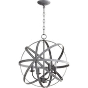 Quorum Celeste 6009-4-17 Chandelier - Zinc