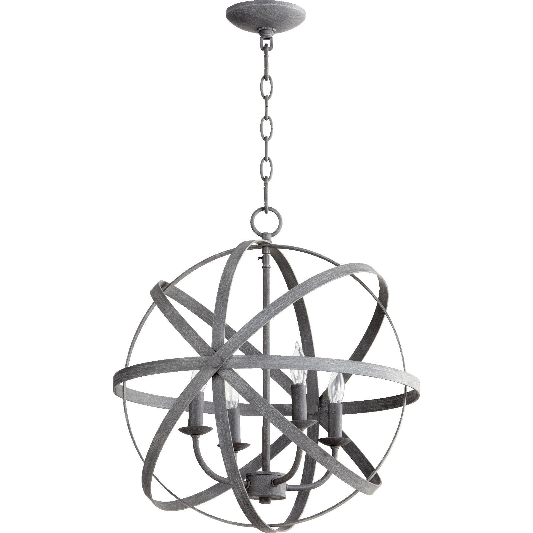 Quorum Celeste 6009-4-17 Chandelier - Zinc