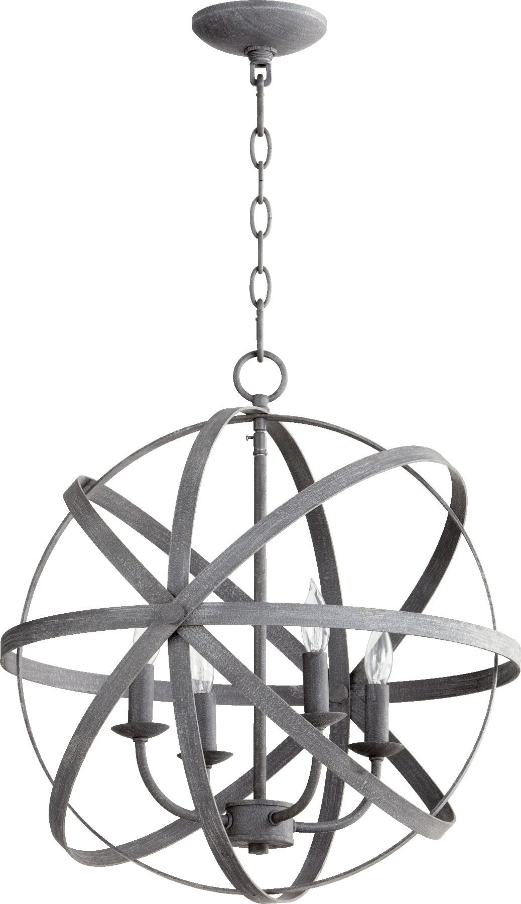 Quorum Celeste 6009-4-17 Chandelier - Zinc