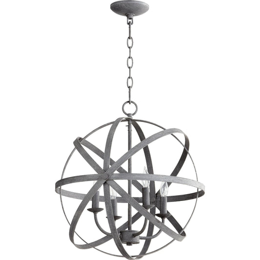 Quorum Celeste 6009-4-17 Chandelier - Zinc